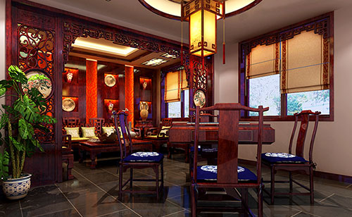 繁昌古典中式风格茶楼包间设计装修效果图
